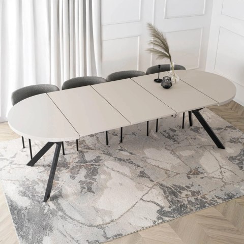 Stół LUKAS Rozkładany 100-250 cm Kaszmir/Czarny