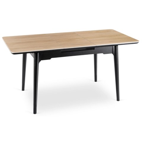 Stół SAMER Rozkładany Ceramiczny 120-160 cm Dąb/Czarny