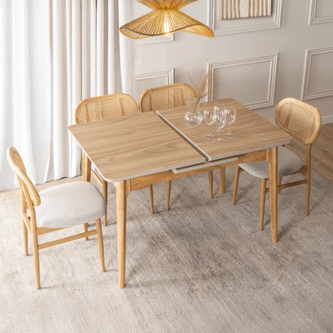 Stół SAMER Rozkładany Ceramiczny 120-160 cm Dąb