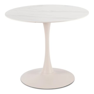 Stół SANDER 89 cm Ceramiczny Biały/Kaszmir