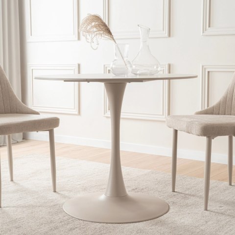 Stół SANDER 89 cm Ceramiczny Biały/Kaszmir