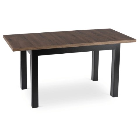 Stół SKUBI Rozkładany 120-160 cm Orzech/Czarny