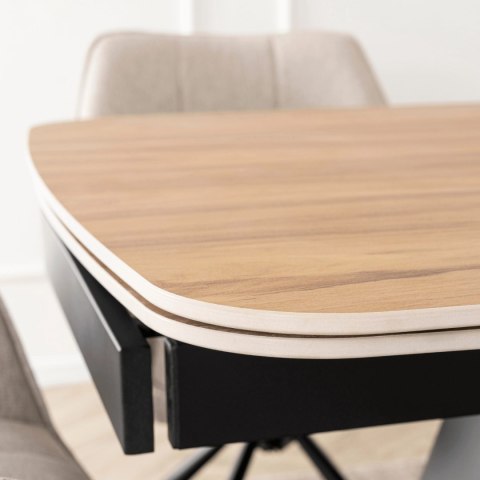 Stół VERONA Ceramiczny Rozkładany 160-240 cm Dąb/Czarny