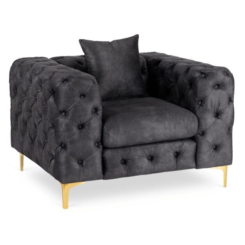 Fotel SORRENTO 1S Czarny Welurowy