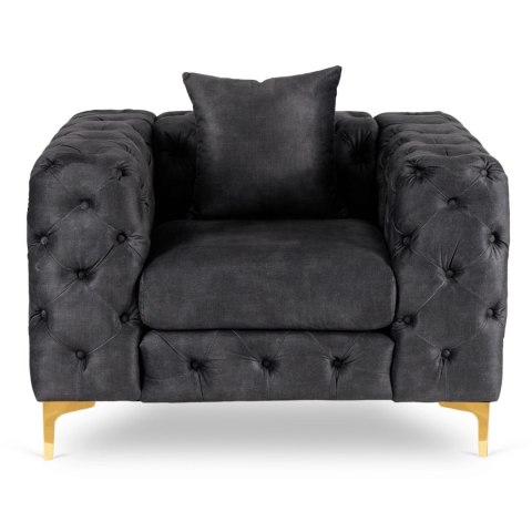 Fotel SORRENTO 1S Czarny Welurowy