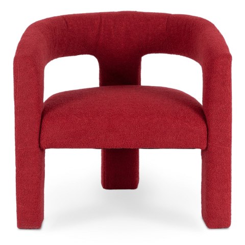 Fotel Wypoczynkowy do Salonu LILLE Bordowy Boucle Nowoczesny
