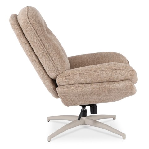 Fotel Wypoczynkowy Obrotowy MESA do Salonu Beżowy Nowoczesny