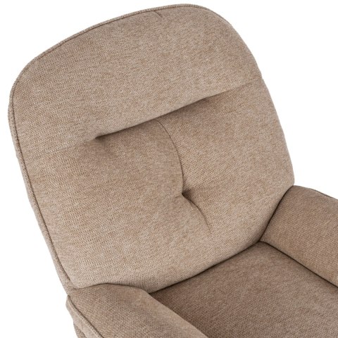 Fotel Wypoczynkowy Obrotowy MESA do Salonu Beżowy Nowoczesny