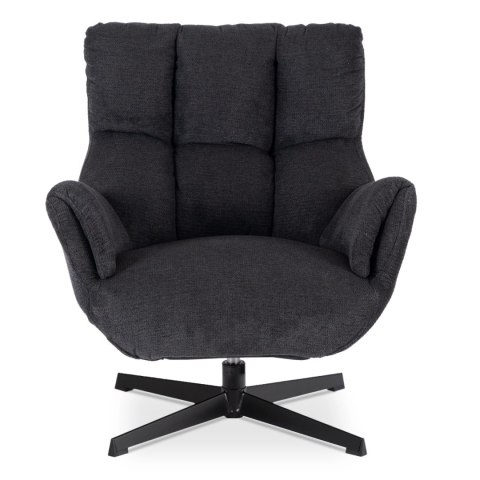 Fotel Wypoczynkowy Obrotowy REAL Czarny