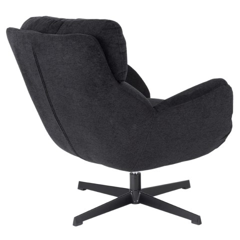 Fotel Wypoczynkowy Obrotowy REAL Czarny