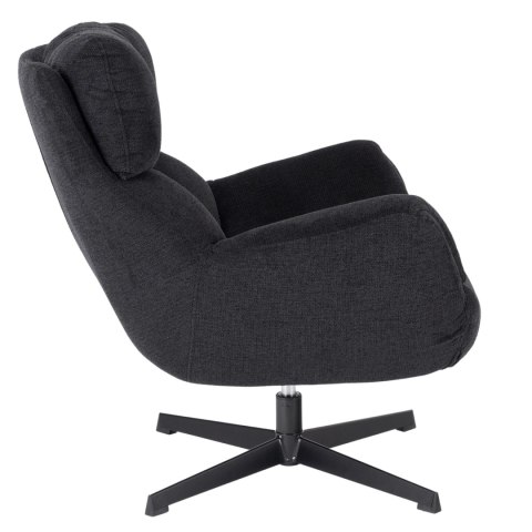 Fotel Wypoczynkowy Obrotowy REAL Czarny