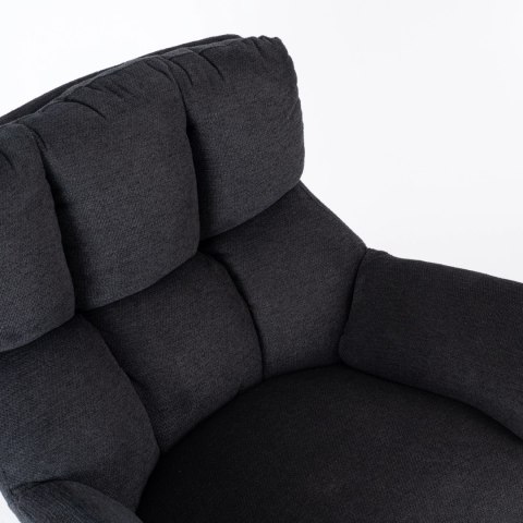 Fotel Wypoczynkowy Obrotowy REAL Czarny