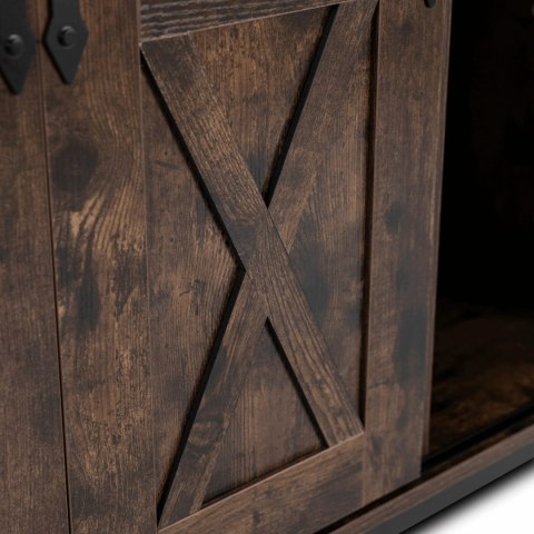 Komoda ARLO 100 cm z Półkami Dąb Rustykalny/Czarny Loftowa