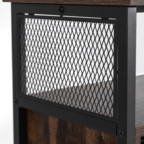 Komoda ARLO 100 cm z Półkami Dąb Rustykalny/Czarny Loftowa