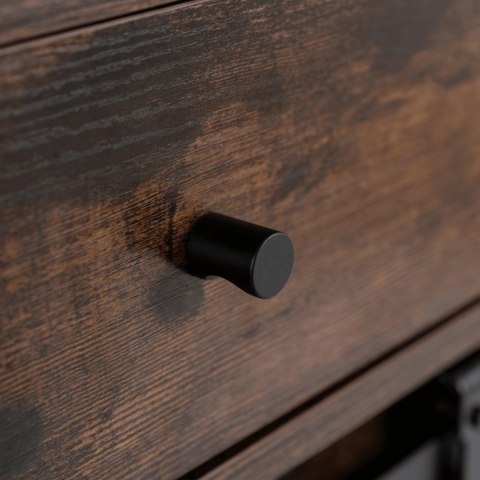 Komoda z Szufladami COLE 70 cm Dąb Rustykalny/Czarny Loftowa