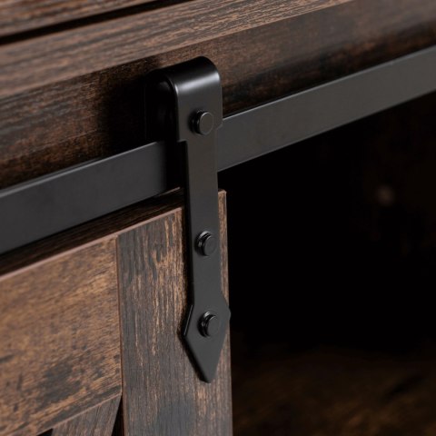 Komoda z Szufladami COLE 70 cm Dąb Rustykalny/Czarny Loftowa