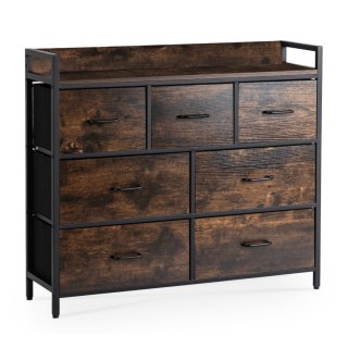 Komoda z Szufladami HUDSON 98 cm Dąb Rustykalny/Czarny Loftowa