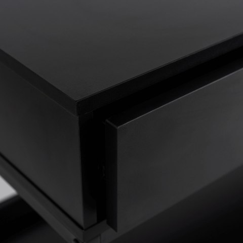 Konsola do Przedpokoju RUBY 100 cm z Półką Czarna Nowoczesna