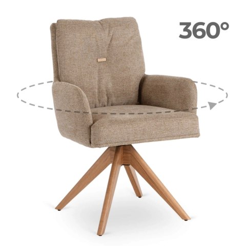 Krzesło Obrotowe BIANCO Brązowe