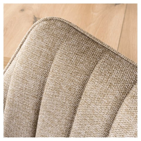 Krzesło Tapicerowane Obrotowe do Salonu LEMON Beżowe Nowoczesne Skandynawskie