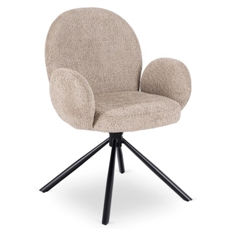 Krzesło Obrotowe MUSSO Brązowe Boucle