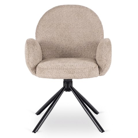 Krzesło Obrotowe MUSSO Brązowe Boucle