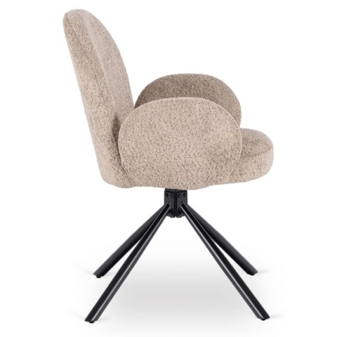 Krzesło Obrotowe MUSSO Brązowe Boucle