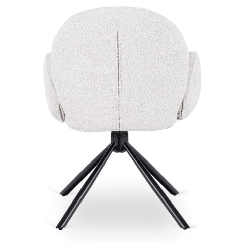 Krzesło Tapicerowane Obrotowe do Salonu MUSSO Szare Nowoczesne