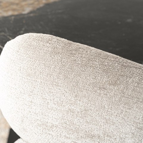 Krzesło Obrotowe do Salonu ALVARO Szare Boucle