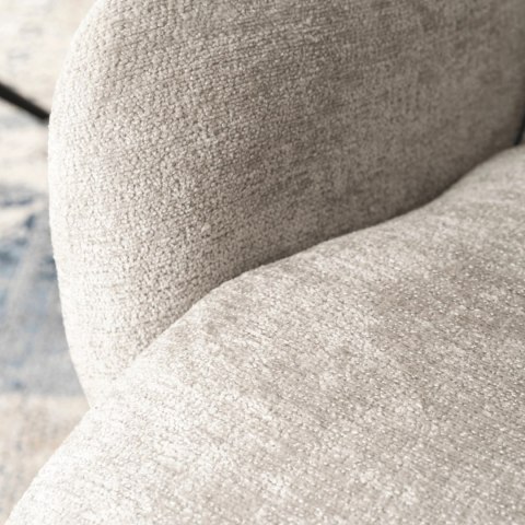 Krzesło Obrotowe do Salonu ALVARO Szare Boucle