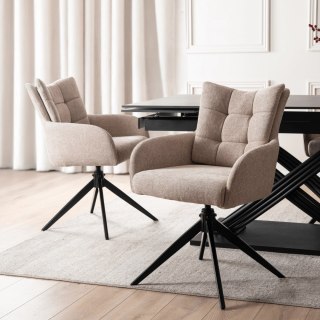 Krzesło Obrotowe do Salonu JULY Beżowe