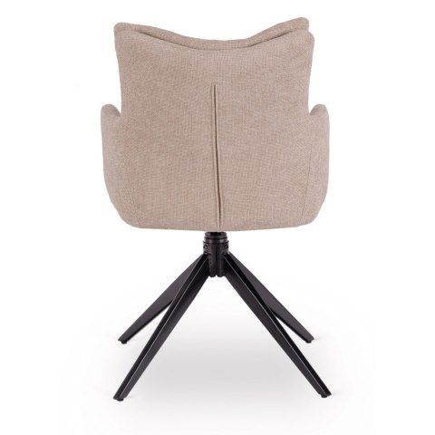 Krzesło Tapicerowane Obrotowe do Salonu JULY Beżowe Nowoczesne