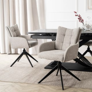 Krzesło Obrotowe do Salonu JULY Szare