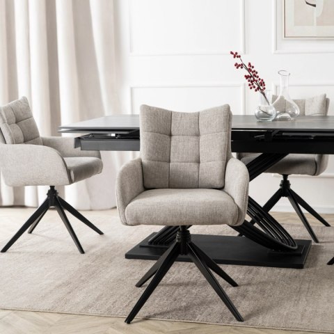 Krzesło Obrotowe do Salonu JULY Szare