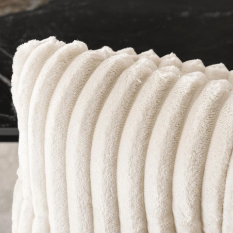 Krzesło Tapicerowane Obrotowe do Salonu JUNE Kremowe Sztruksowe Nowoczesne