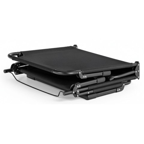 Leżak Ogrodowy Łóżko Polowe SATURN Czarne