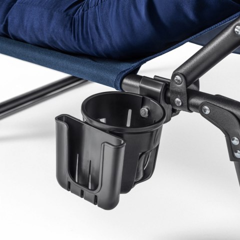 Leżak Ogrodowy Łóżko Polowe SATURN Granatowe