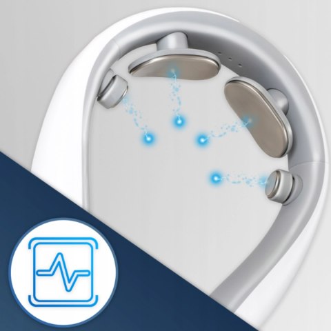 Masażer Do Karku ME-NM03 Z Funkcją Podgrzewania Biały/Szary