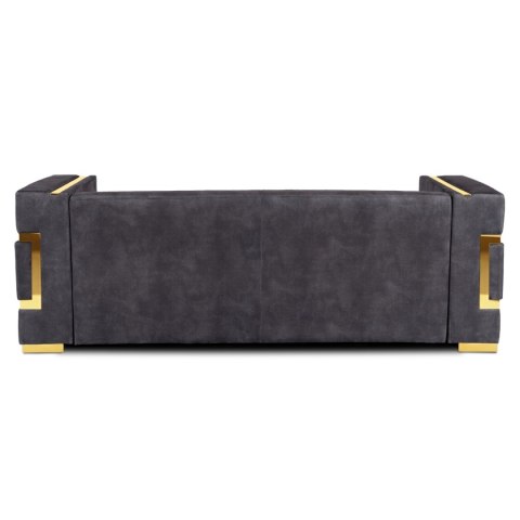 Sofa PALLAZO 3S Trzyosobowa Czarny/Złoty