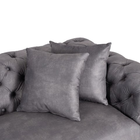 Sofa SORRENTO 2S Dwuosobowa Szara Welurowa