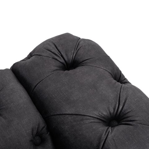 Sofa SORRENTO 3S Trzyosobowa Czarna Welurowa