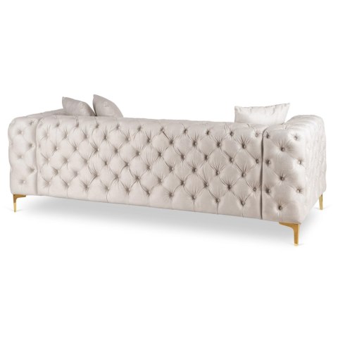 Sofa SORRENTO 3S Trzyosobowa Kremowa Welurowa