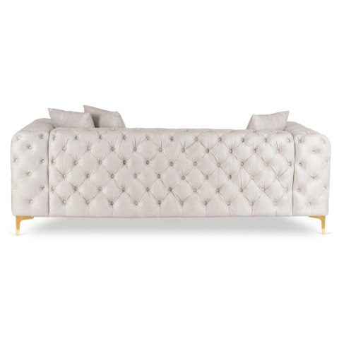 Sofa SORRENTO 3S Trzyosobowa Kremowa Welurowa