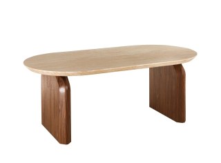 Stół DANTE Rozkładany 200-300 cm Trawertyn/Orzech