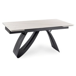 Stół DEVON Ceramiczny Rozkładany 160-220 cm Biały Marmur/Czarny