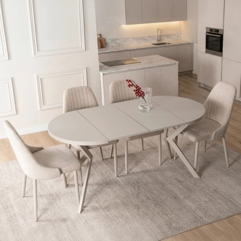 Stół DORIAN Rozkładany 80-160 cm Kaszmir