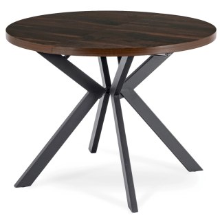 Stół LUKAS Rozkładany 100-250 cm Orzech/Czarny