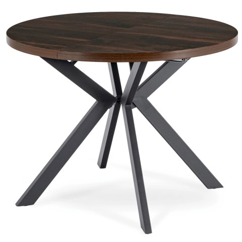 Stół LUKAS Rozkładany 100-250 cm Orzech/Czarny