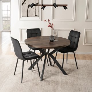 Stół LUKAS Rozkładany 100-250 cm Orzech/Czarny