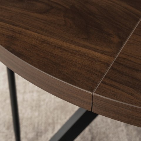 Stół LUKAS Rozkładany 100-250 cm Orzech/Czarny